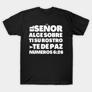 Numbers 6-26 Lord Give You Peace Spanish T-Shirt